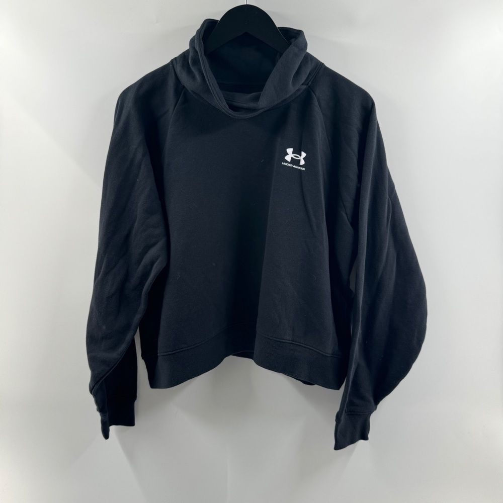 Under Armour Large Black Loose Fit Cowl Neck Pullover Jacket